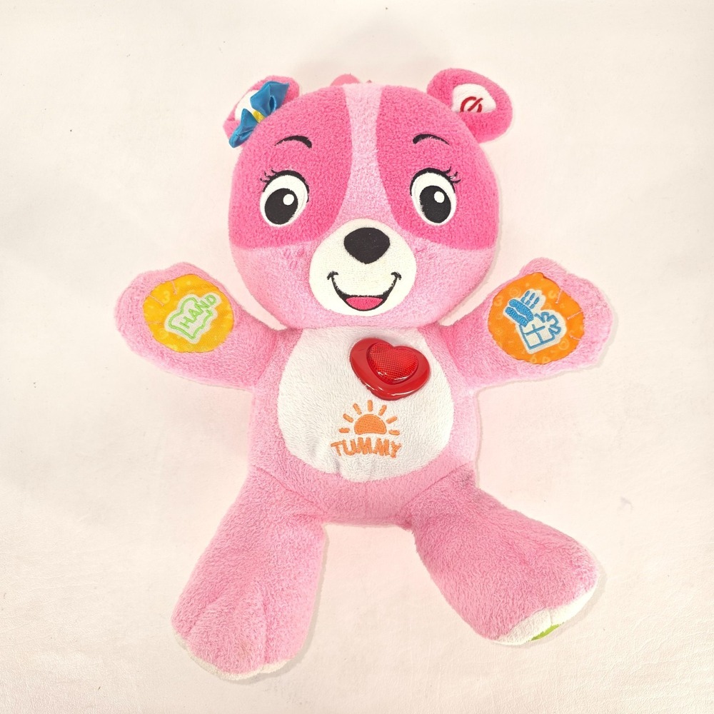 VTech Cora The Smart Cub Interactive Plush Bear Teach Develop Pink‎ Tested VIDEO